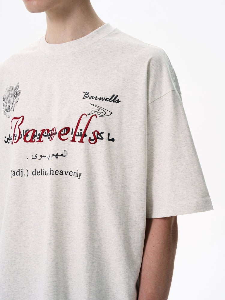 エンブロイダリーレターTシャツ メンズ｜Embroidered TEE OR4433 - 韓国メンズファッション通販 - ORUN - 