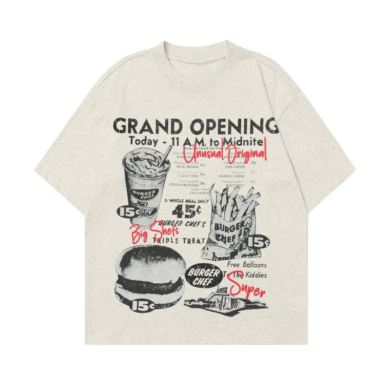 ハンバーガープリントTシャツ メンズ｜Hamburger Print TEE OR4481 - 韓国メンズファッション通販 - ORUN - 