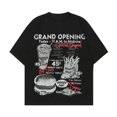 ハンバーガープリントTシャツ メンズ｜Hamburger Print TEE OR4481 - 韓国メンズファッション通販 - ORUN - 
