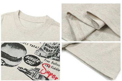 ハンバーガープリントTシャツ メンズ｜Hamburger Print TEE OR4481 - 韓国メンズファッション通販 - ORUN - 