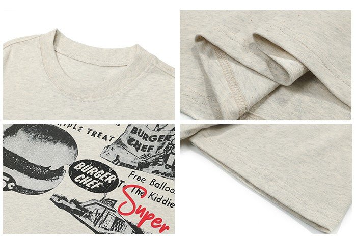 ハンバーガープリントTシャツ メンズ｜Hamburger Print TEE OR4481 - 韓国メンズファッション通販 - ORUN - 