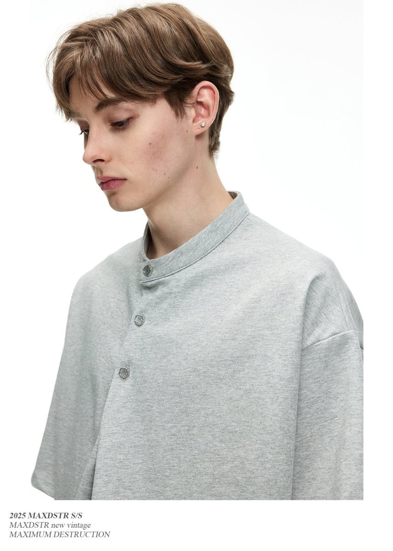 モダンバンドカラービッグシルエットTシャツ メンズ / Modern Band Collar OR4420 - 韓国メンズファッション通販 - ORUN - 