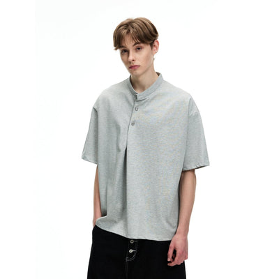 モダンバンドカラービッグシルエットTシャツ メンズ / Modern Band Collar OR4420 - 韓国メンズファッション通販 - ORUN - 