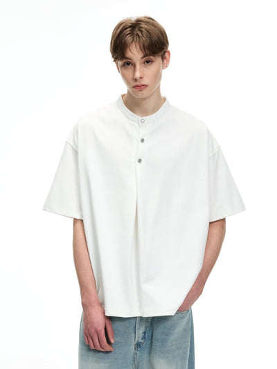 モダンバンドカラービッグシルエットTシャツ メンズ / Modern Band Collar OR4420 - 韓国メンズファッション通販 - ORUN - 