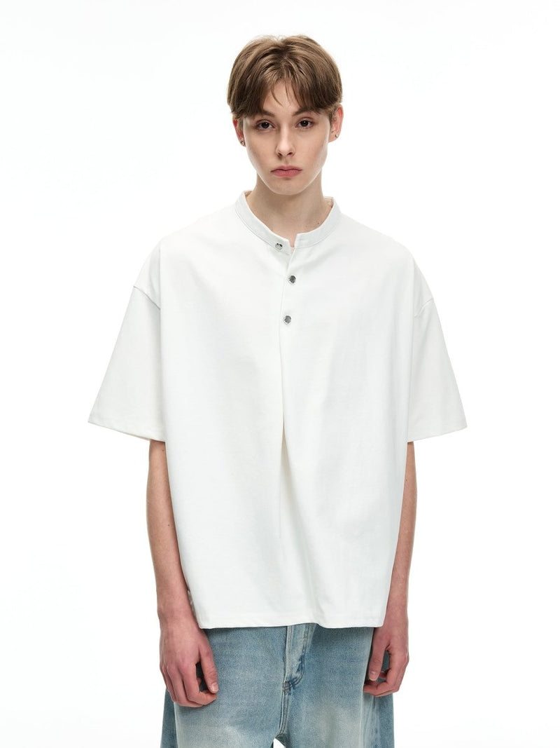モダンバンドカラービッグシルエットTシャツ メンズ / Modern Band Collar OR4420 - 韓国メンズファッション通販 - ORUN - 