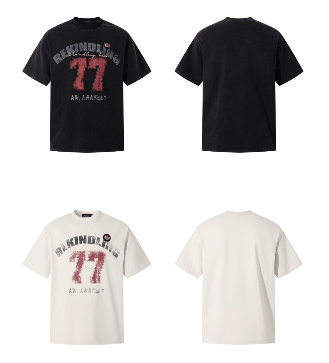 コットン ナンバリング グラフィックTシャツ OR5158 – 韓国メンズ