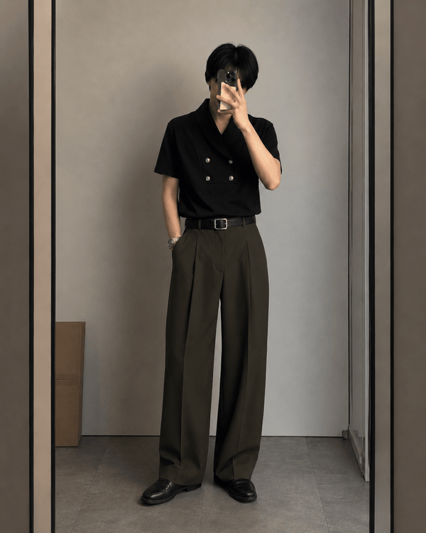 ダブルブレスト ショールカラー フィットTシャツ OR5242