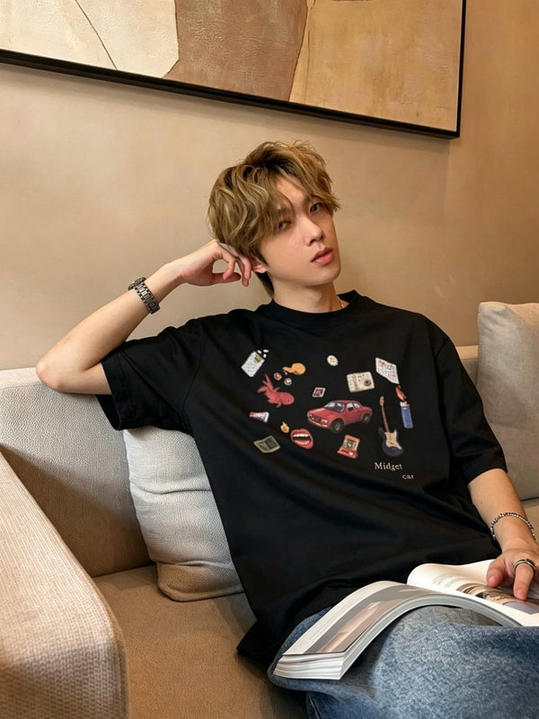 ポップアートコラージュ・オーバーサイズTシャツ OR5369