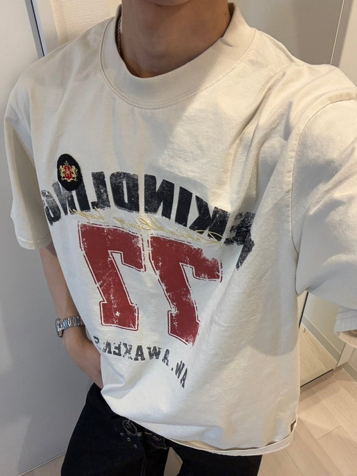vintage ナンバリングシャツ ヴィンテージナンバリングプリントオーバーサイズTシャツ ORS-027
