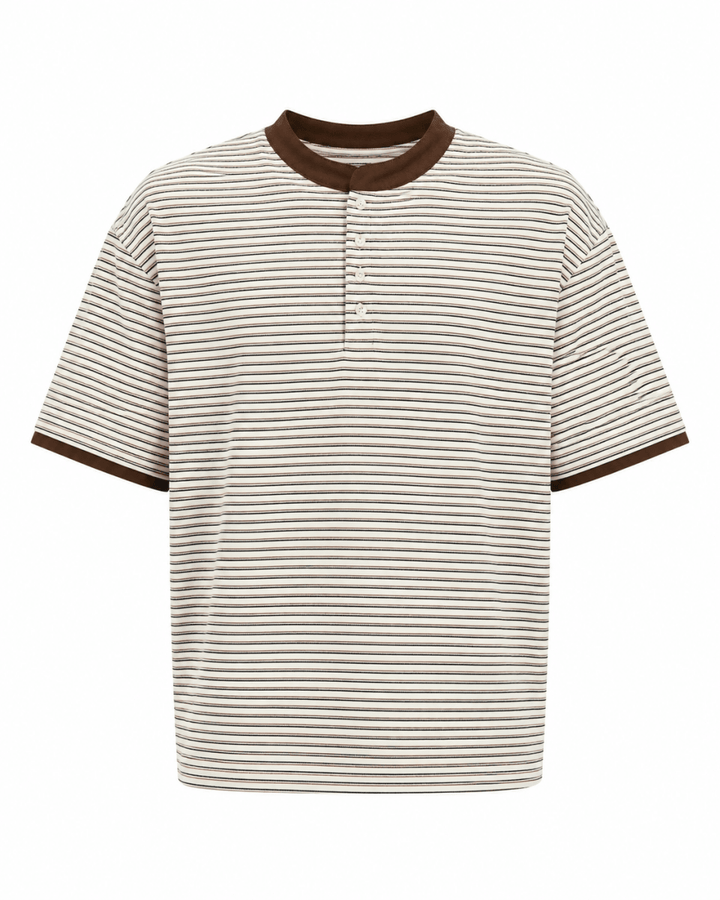 レイヤード風ヘンリーネックTシャツ ORS-032 – 韓国メンズファッション