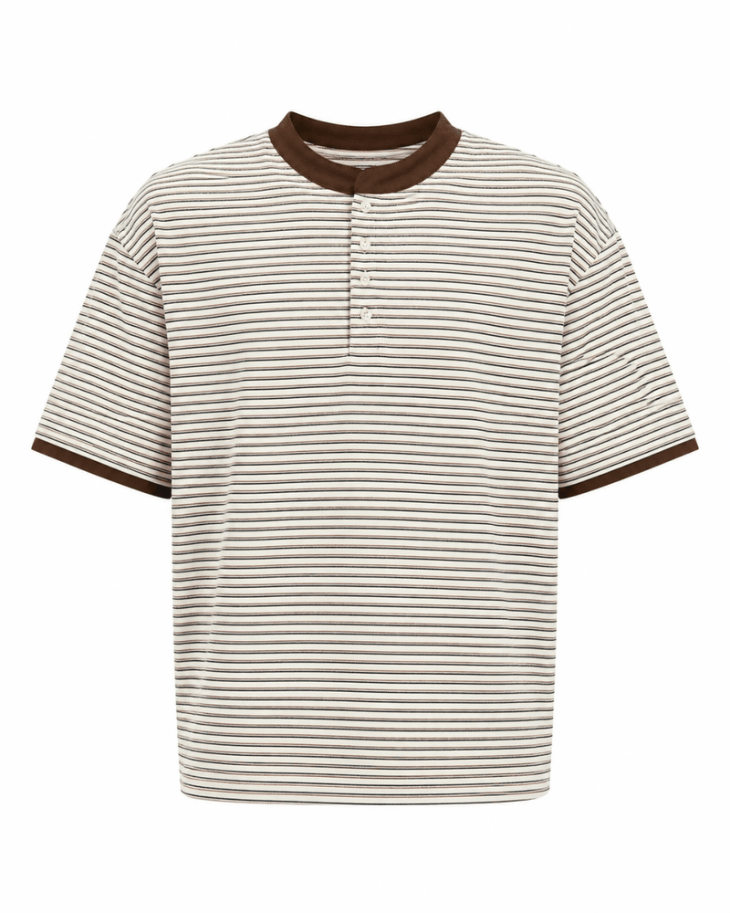 レイヤード風ヘンリーネックTシャツ ORS-032 – 韓国メンズファッション