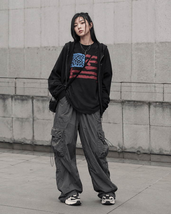 ダーティーウォッシュ フラッグ グラフィックTee OR5263 – 韓国メンズ