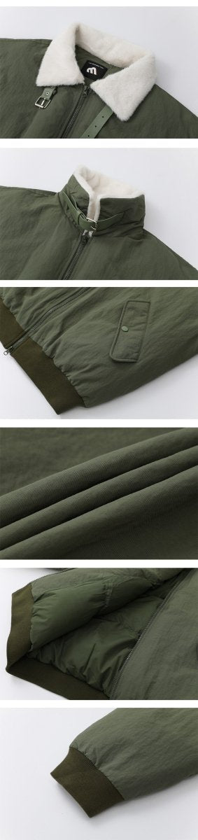 Thick collar boa lapel jacket OR3811 - ORUN
