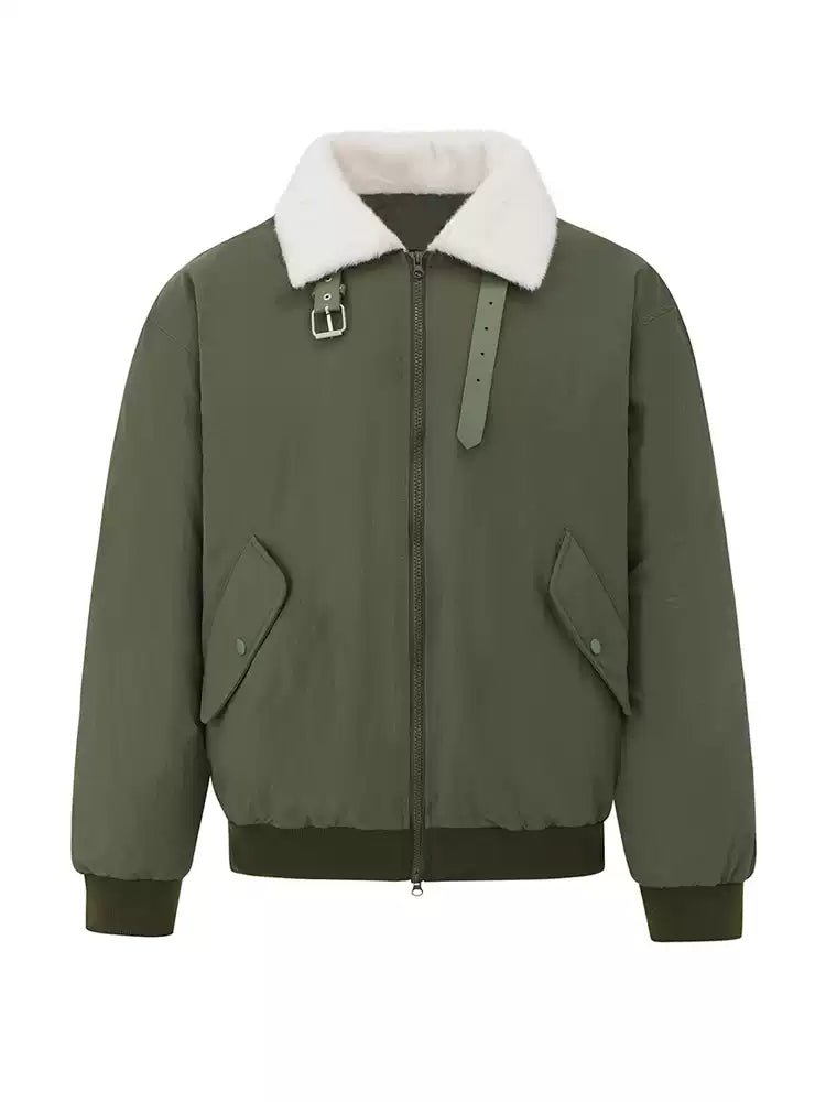 Thick collar boa lapel jacket OR3811 - ORUN