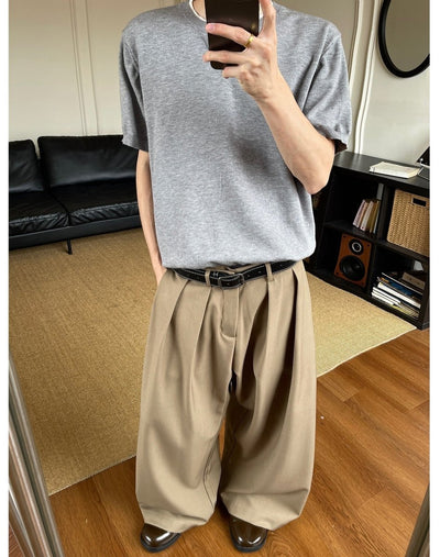 タックワイドスラックス メンズ パンツ｜Tuck Wide SLACKS OR4355 - 韓国メンズファッション通販 - ORUN - 