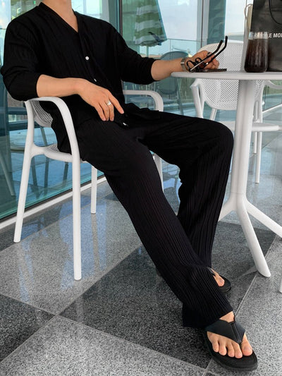 V-neck cardigan straight setup OR3105 - ORUN