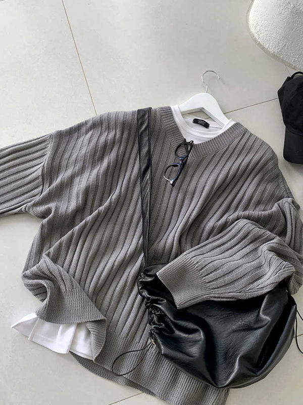 V-neck knit sweater OR3710