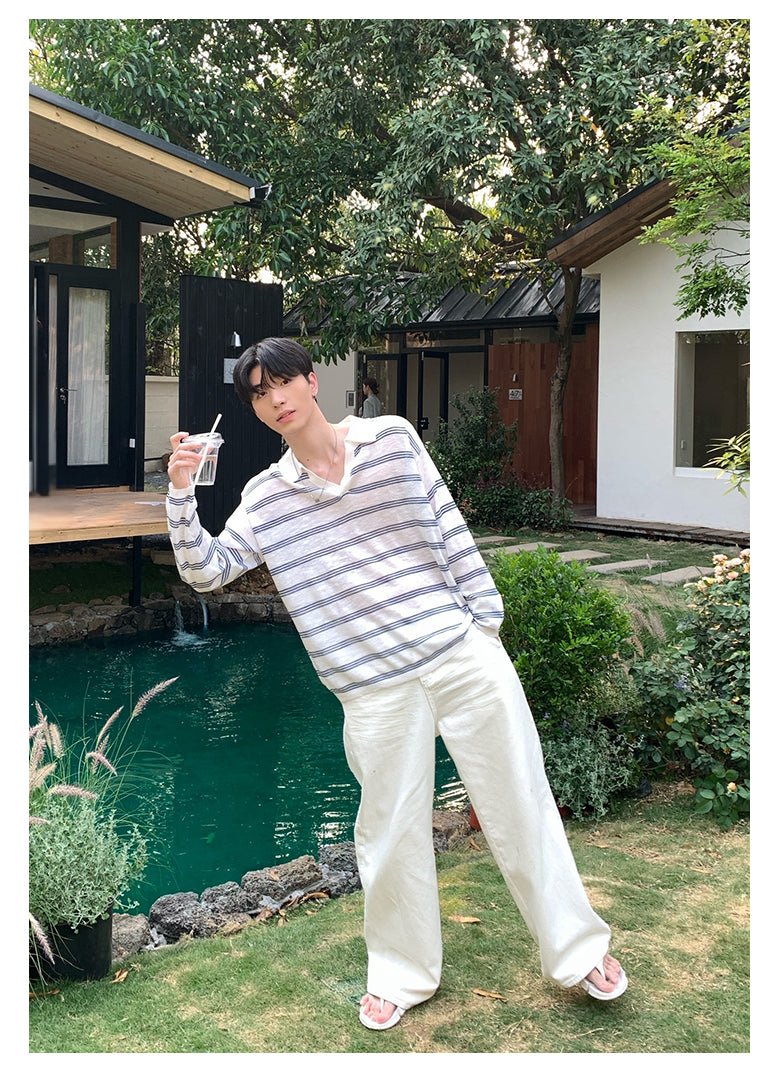 V - neck thin sweater OR4306 - ORUN