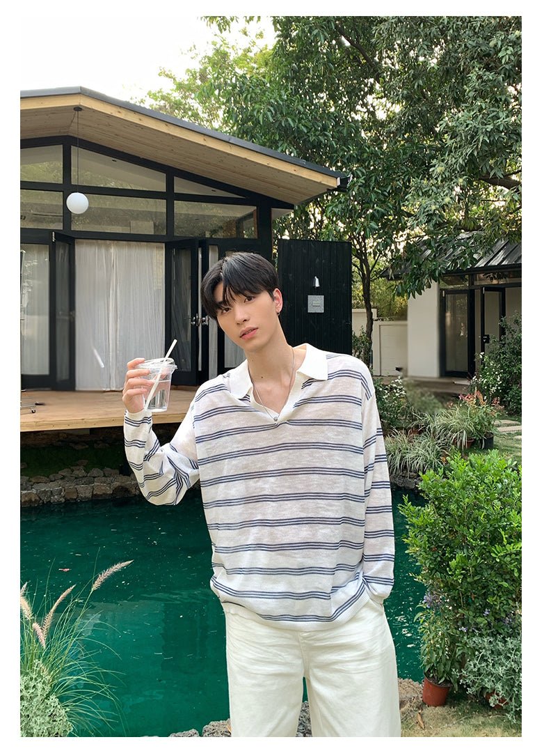 V - neck thin sweater OR4306 - ORUN