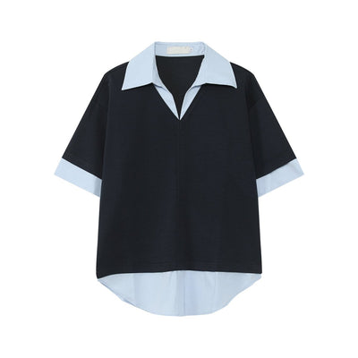 フェイクレイヤード・Vネックシャツ/ shirt OR4526 - 韓国メンズファッション通販 - ORUN - 