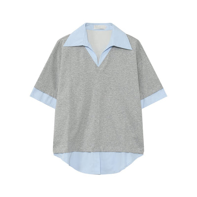 フェイクレイヤード・Vネックシャツ/ shirt OR4526 - 韓国メンズファッション通販 - ORUN - 