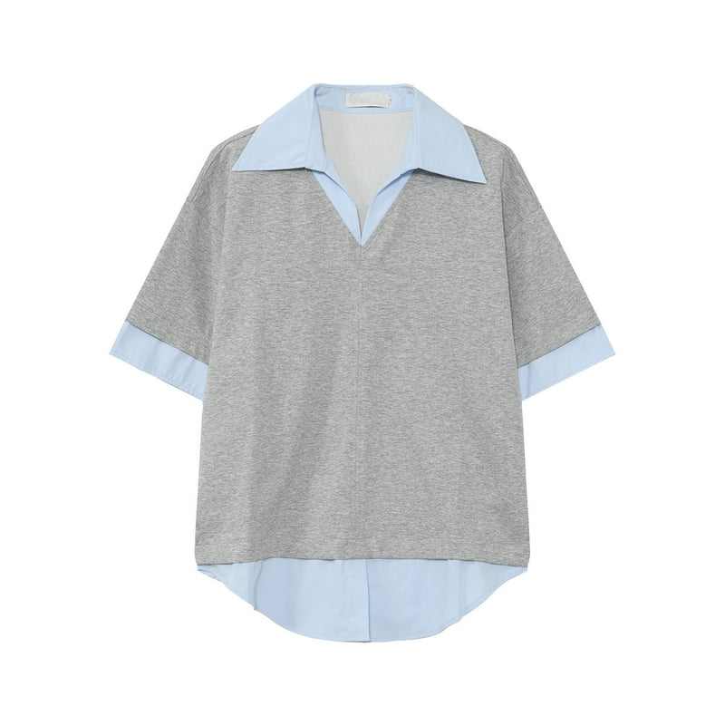 フェイクレイヤード・Vネックシャツ/ shirt OR4526 - 韓国メンズファッション通販 - ORUN - 