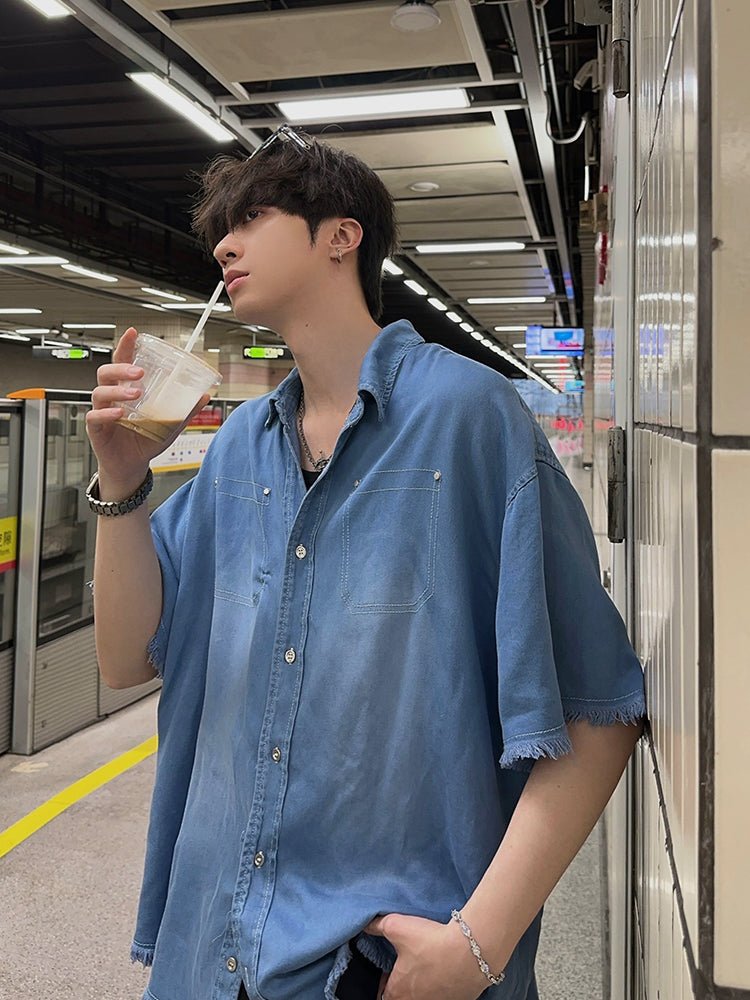 Vintage denim shirt OR3168 - ORUN