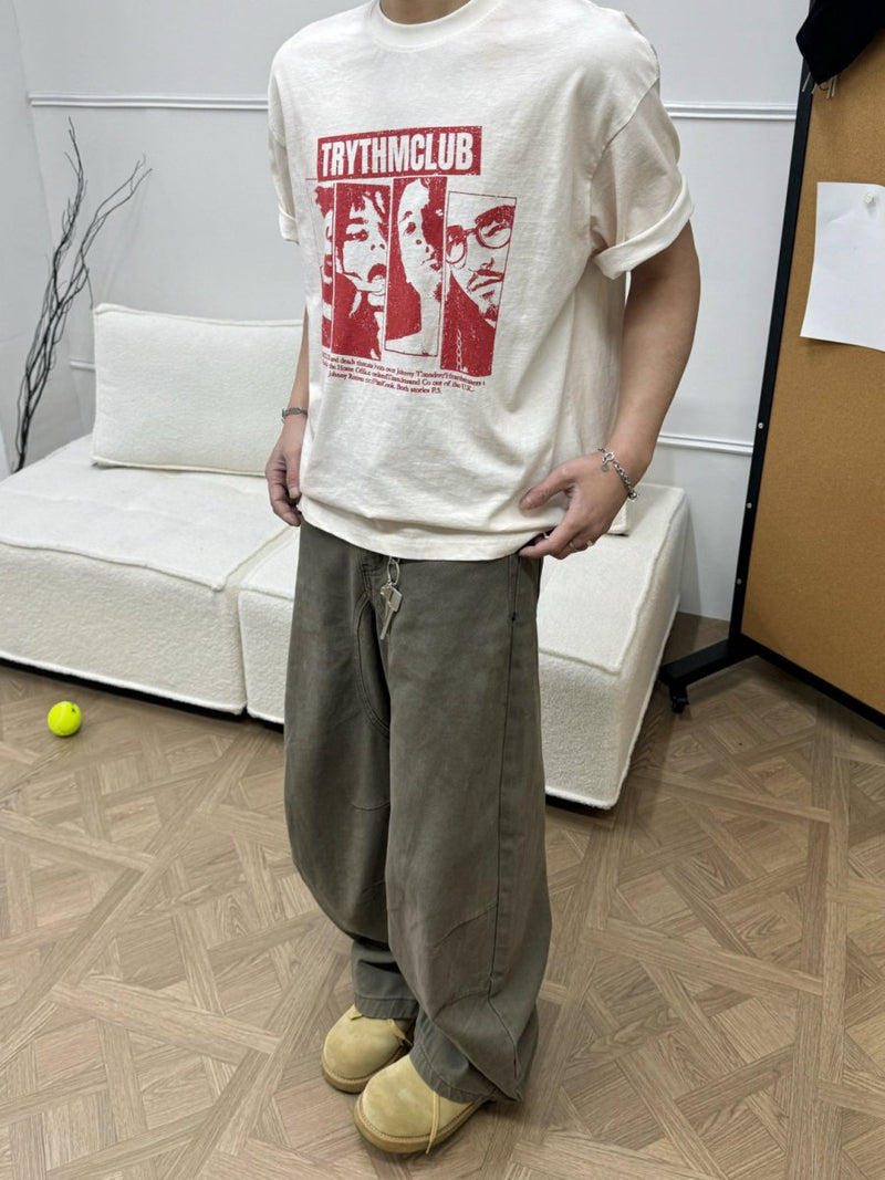 Vintage short sleeve T-shirt OR4520 - 韓国メンズファッション通販 - ORUN - 