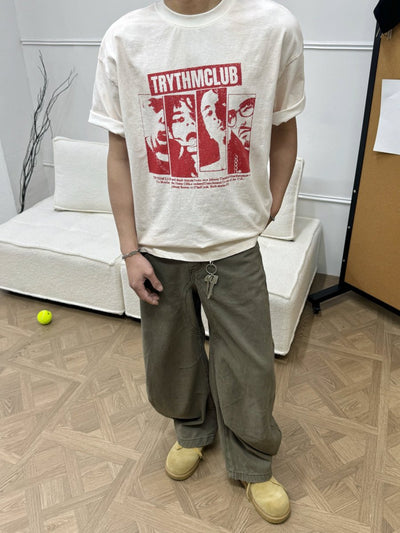 Vintage short sleeve T-shirt OR4520 - 韓国メンズファッション通販 - ORUN - 