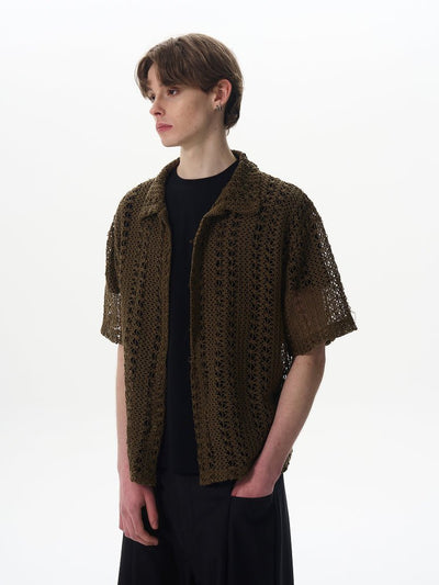 ワッフルパターンシャツ メンズ 半袖｜Waffle Pattern SHIRT OR4434 - 韓国メンズファッション通販 - ORUN - 