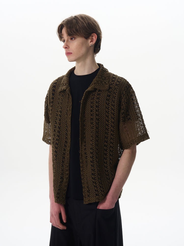 ワッフルパターンシャツ メンズ 半袖｜Waffle Pattern SHIRT OR4434 - 韓国メンズファッション通販 - ORUN - 