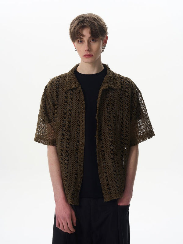 ワッフルパターンシャツ メンズ 半袖｜Waffle Pattern SHIRT OR4434