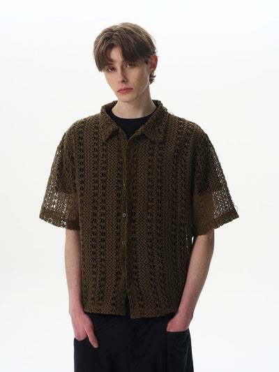 ワッフルパターンシャツ メンズ 半袖｜Waffle Pattern SHIRT OR4434 - 韓国メンズファッション通販 - ORUN - 