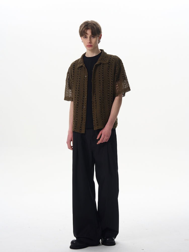ワッフルパターンシャツ メンズ 半袖｜Waffle Pattern SHIRT OR4434 - 韓国メンズファッション通販 - ORUN - 