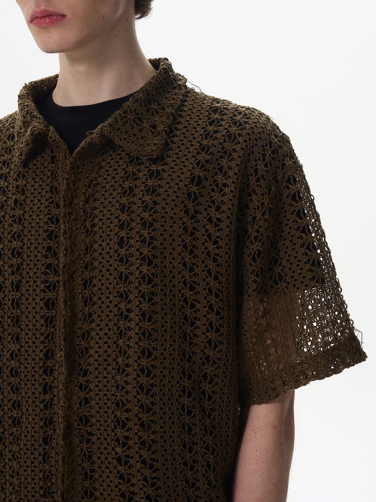 ワッフルパターンシャツ メンズ 半袖｜Waffle Pattern SHIRT OR4434 - 韓国メンズファッション通販 - ORUN - 