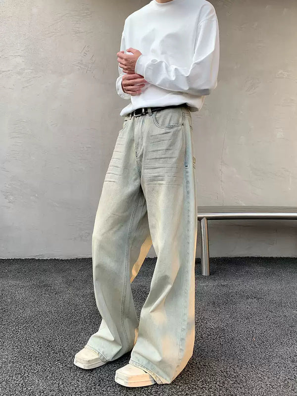 Washed straight jeans OR3960