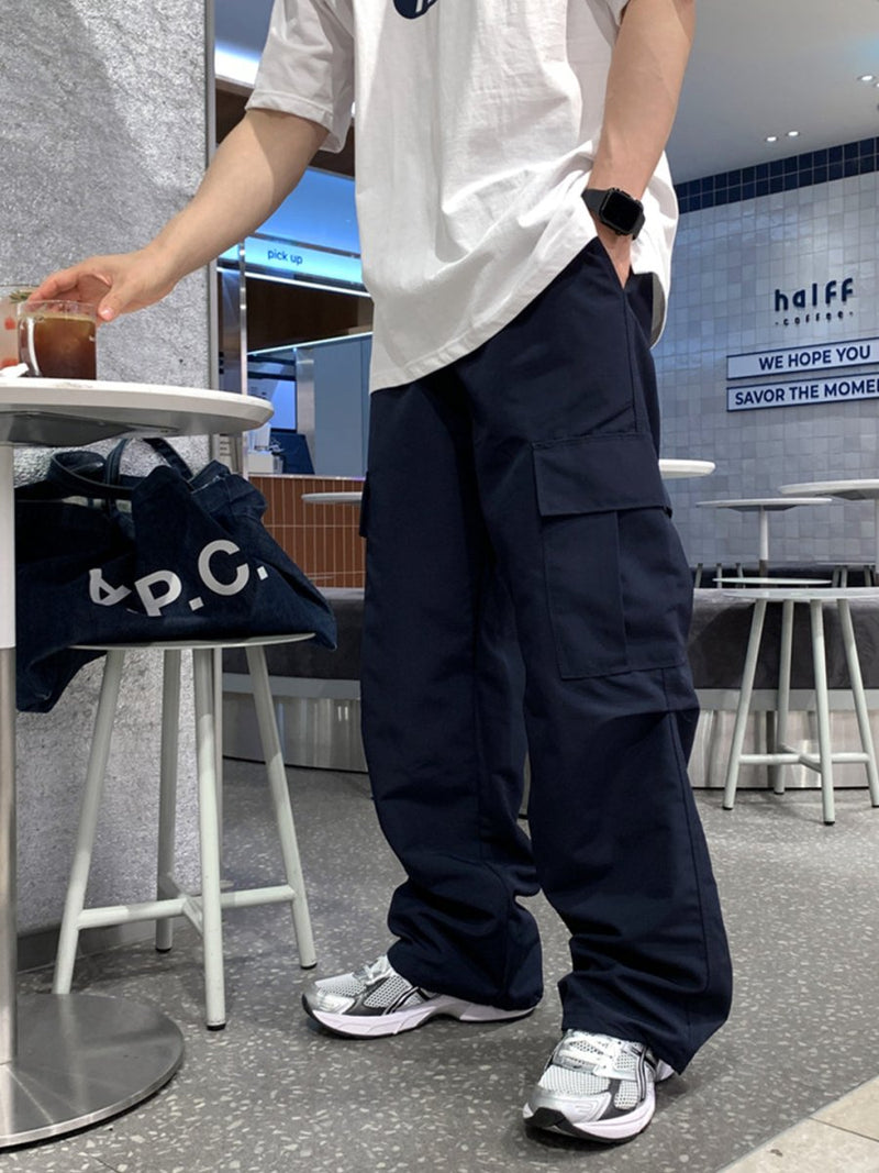 通気性ワイドカーゴパンツ メンズ リラックス / Wide Cargo PANTS OR4387 - 韓国メンズファッション通販 - ORUN - 