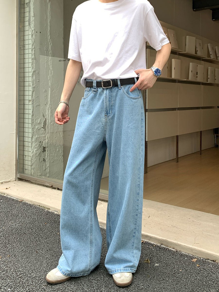 Wide leg loose jeans OR4437 – 韓国メンズファッション通販 - ORUN -