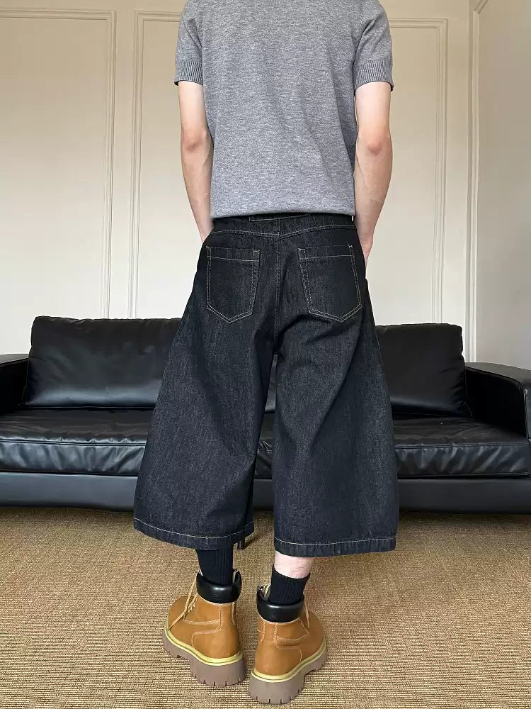 Wide short denim pants OR4271 - ORUN