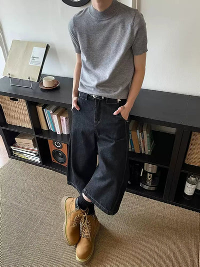 Wide short denim pants OR4271 - ORUN