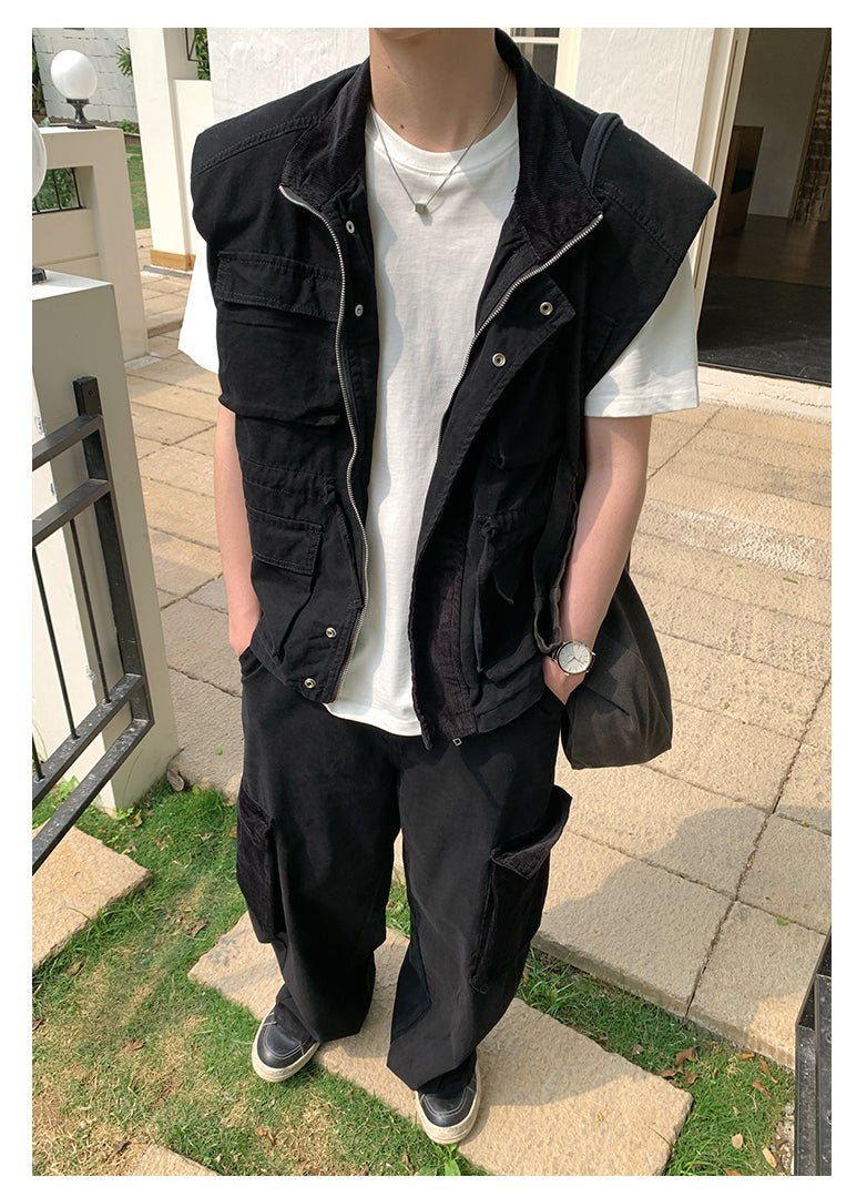 Wide shoulder vest loose machete pants OR4304 - ORUN