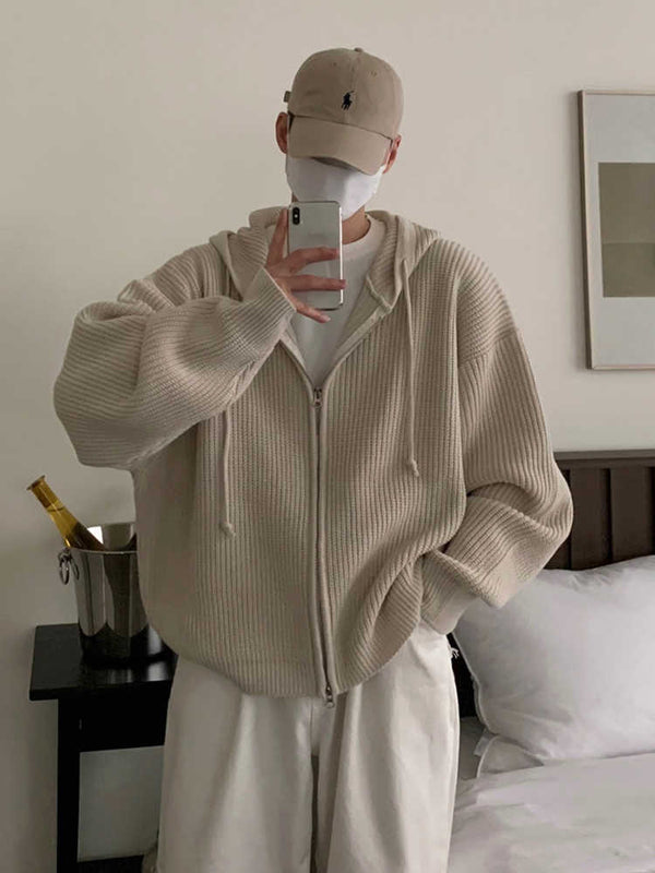 Zipper knit hoodie OR3668
