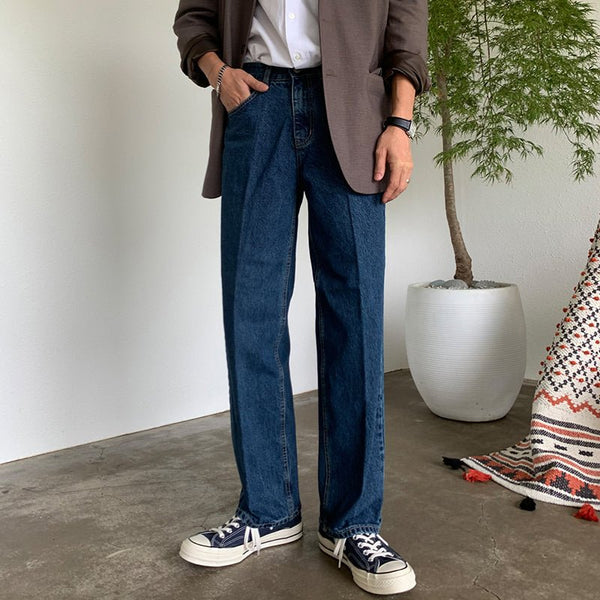 Straight denim pants or748