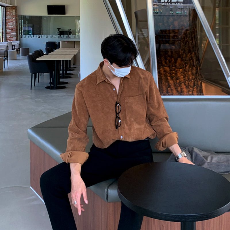Corduroy Long Sleeve Shirt or1064