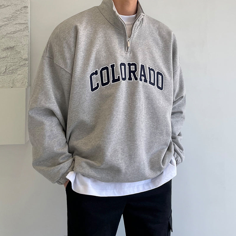 half zip sweater shirt    OR148