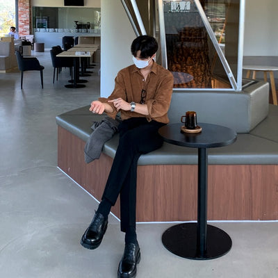 Corduroy Long Sleeve Shirt or1064