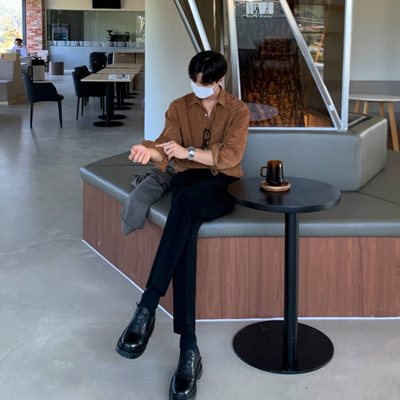 Corduroy Long Sleeve Shirt or1064