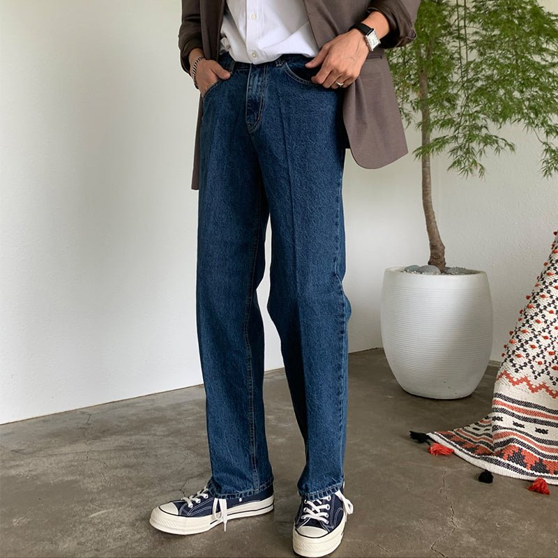 Straight denim pants or748