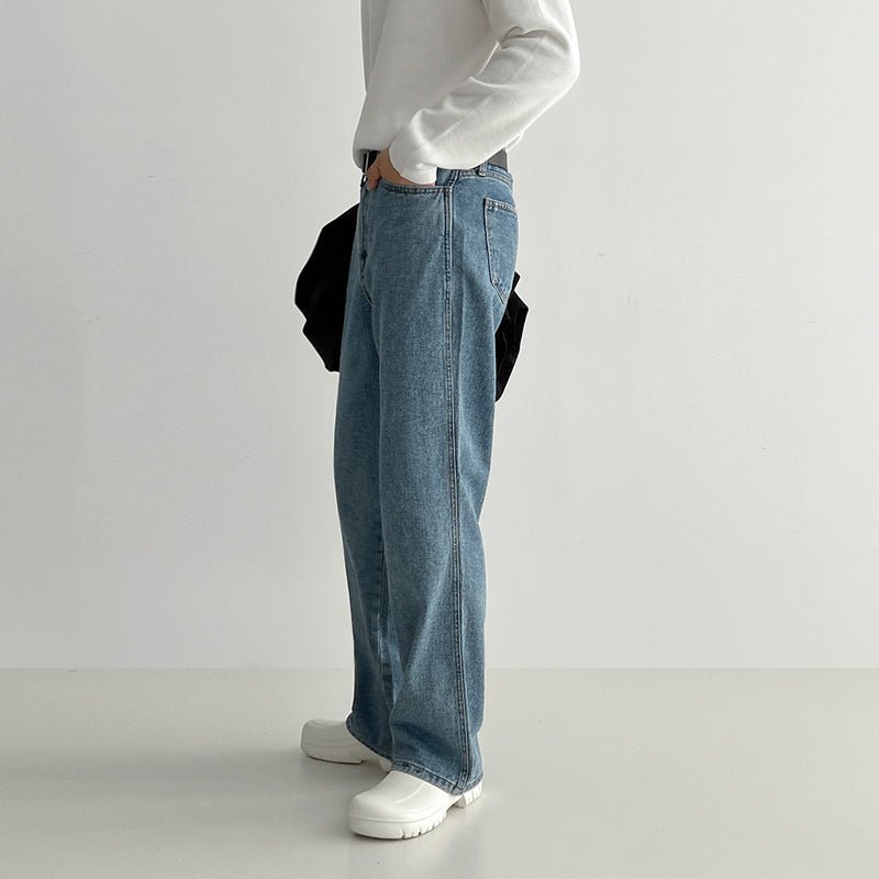 Straight denim pants or985