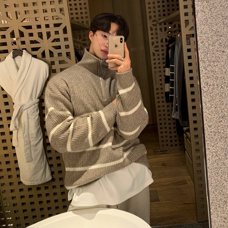 Half zip knit sweater or989
